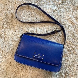 Kate Spade Leather Royal Blue Crossbody Bag